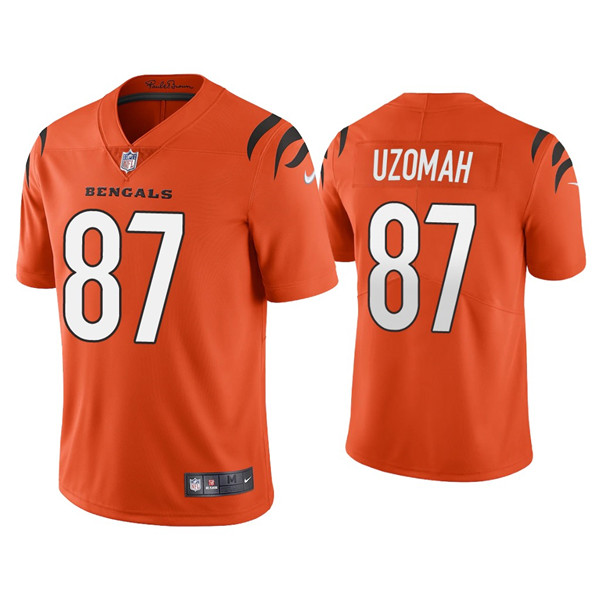 Men's Orange Cincinnati Bengals #87 C.J. Uzomah 2021 New Vapor Untouchable Limited Stitched Jersey